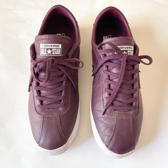 Converse All Star Burgundy Leather low top M-10.5 W-12 - Picture 4 of 8